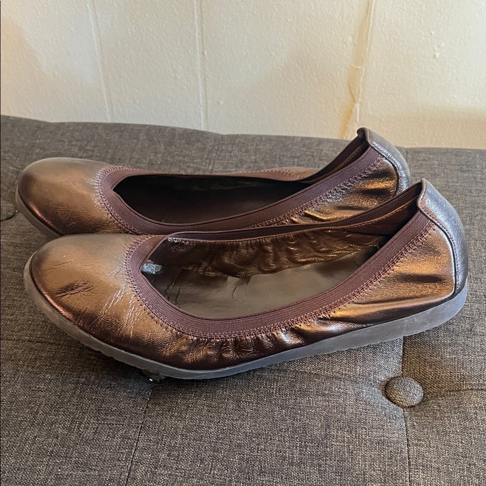 Cole Haan Gilmore Metallic Flats - Picture 2 of 5